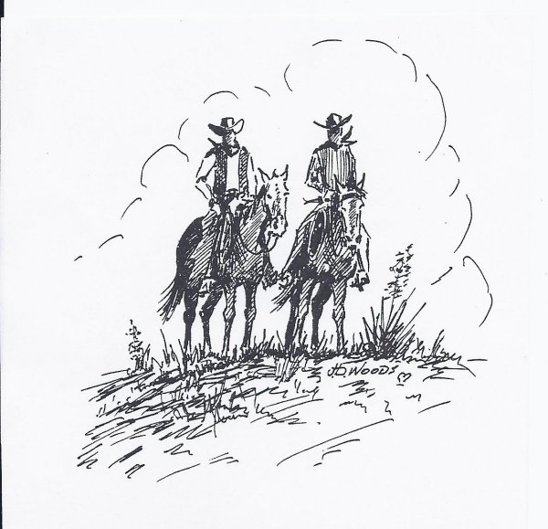 Two Men on Horses